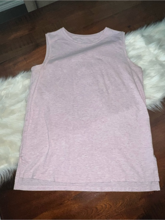 lululemon athletica Tops - Lululemon Love Tank Heathered Pink Sleeveless Pima Cotton Top Size 6